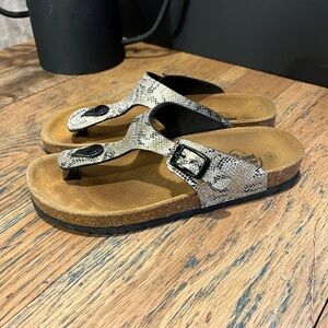 B Cool Snakeskin Sandals – Size 38Y